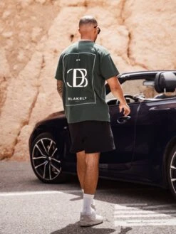 Riviera Initial Relaxed T-Shirt - Dark Green -Blakely Clothing Store 196CDARKGREEND 1 956085ae e014 4cdc bb2b 9979d0d19c9d