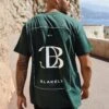 Riviera Initial Relaxed T-Shirt - Dark Green -Blakely Clothing Store 196CDARKGREENLEADD