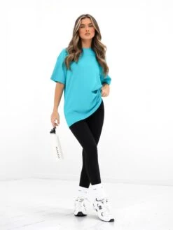 Isabel Oversized T-Shirt - Aqua 9 Isabel Oversized T-Shirt - Aqua -Blakely Clothing Store 196IWAQUA03D
