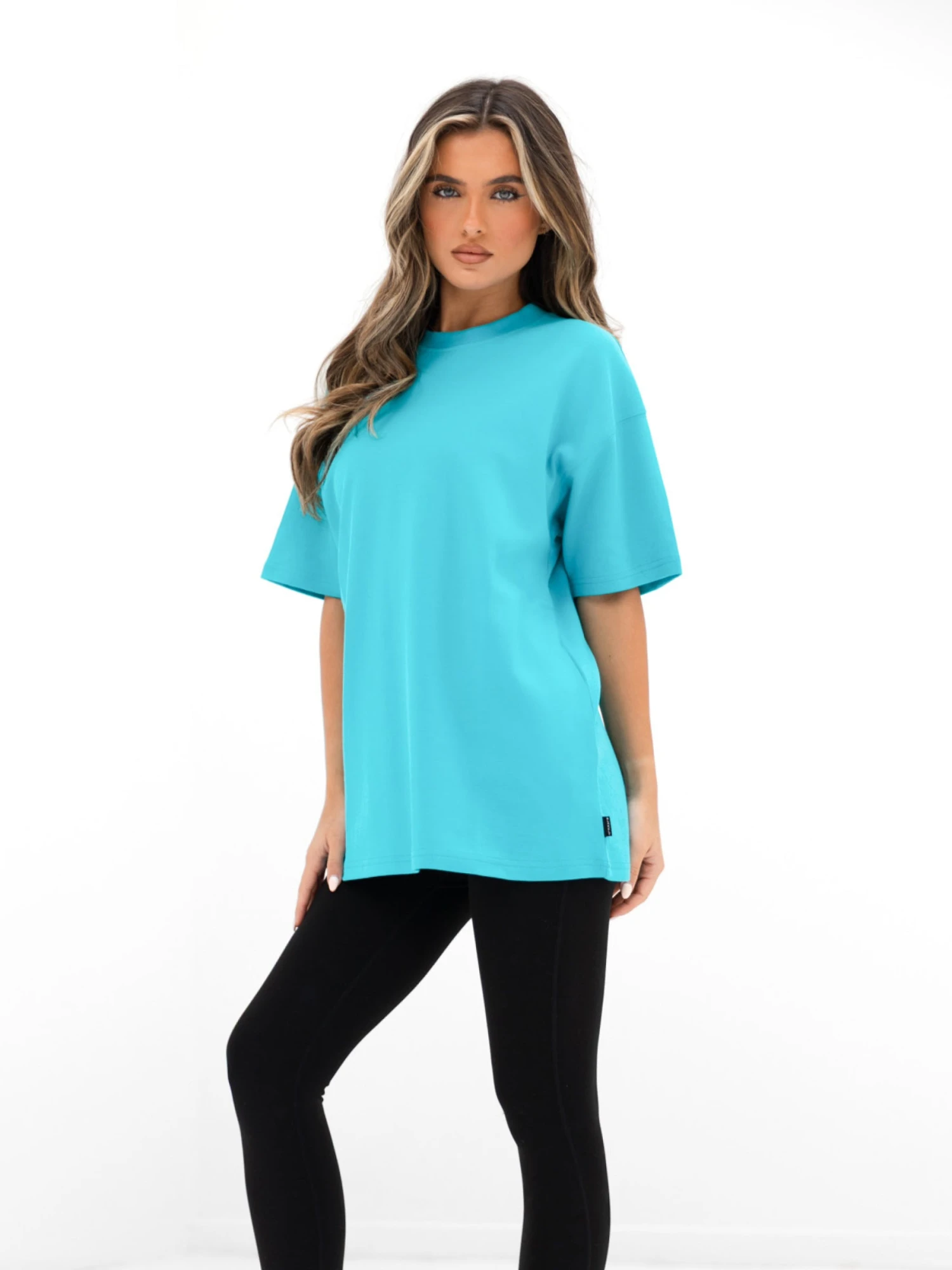 Isabel Oversized T-Shirt - Aqua 6 Isabel Oversized T-Shirt - Aqua - Image 6