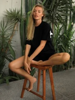 Isabel Oversized T-Shirt - Black -Blakely Clothing Store 196IWBLACKD 2