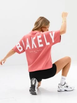 Isabel Oversized T-Shirt - Sunrise Coral -Blakely Clothing Store 196IWCORALD 1
