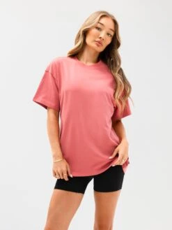 Isabel Oversized T-Shirt - Sunrise Coral -Blakely Clothing Store 196IWCORALD