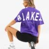 Isabel Oversized T-Shirt - Purple -Blakely Clothing Store 196IWDARKPURPLELEADD