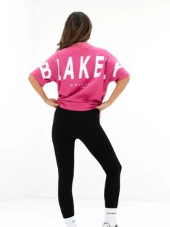 Isabel Oversized T-Shirt - Hot Pink -Blakely Clothing Store 196IWHOTPINK03D