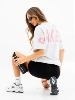 Isabel Oversized T-Shirt - Marl White -Blakely Clothing Store 196IWMARLWHITED 4