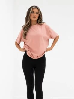 Isabel Oversized T-Shirt - Peach Pink -Blakely Clothing Store 196IWPEACH01D