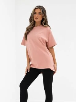 Isabel Oversized T-Shirt - Peach Pink -Blakely Clothing Store 196IWPEACH03D