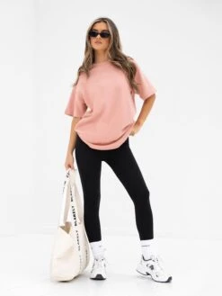 Isabel Oversized T-Shirt - Peach Pink -Blakely Clothing Store 196IWPEACH06D