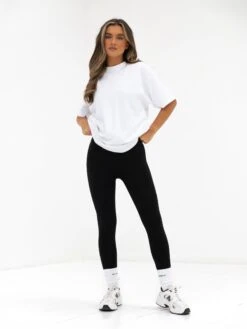 Isabel Oversized T-Shirt - White & Peach Pink -Blakely Clothing Store 196IWWHITE PEACH06D