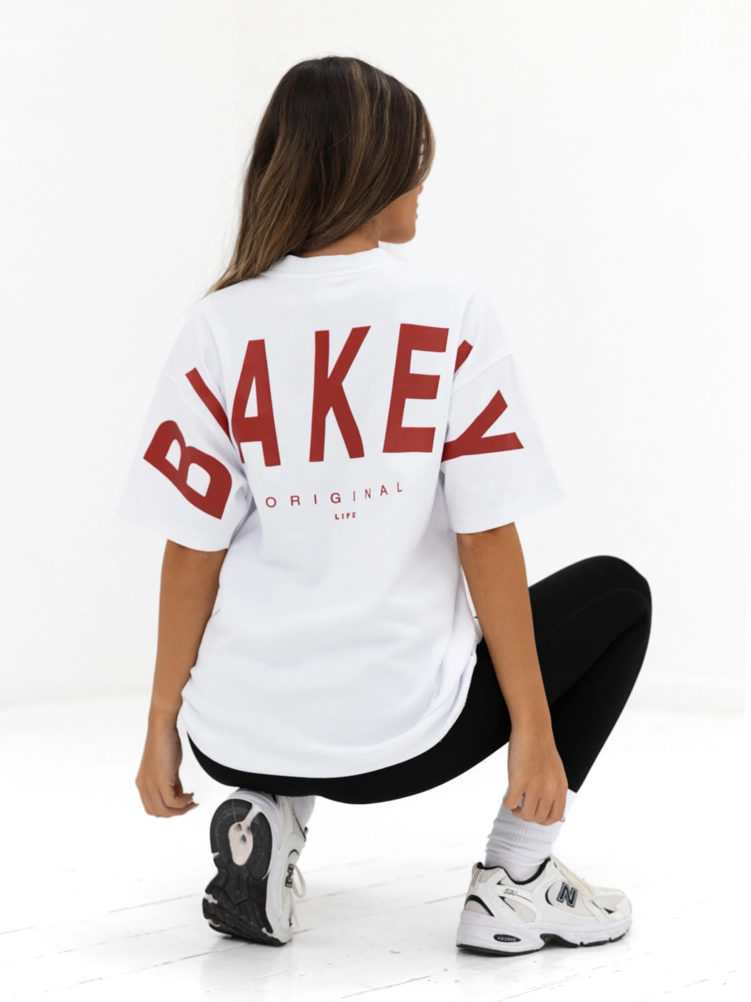 Isabel Oversized T-Shirt - White & Cherry Red 5 Isabel Oversized T-Shirt - White & Cherry Red - Image 5