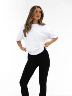 Isabel Oversized T-Shirt - White & Cherry Red 7 Isabel Oversized T-Shirt - White & Cherry Red -Blakely Clothing Store 196IWWHITE RED03D