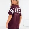 Isabel Oversized T-Shirt - Burgundy