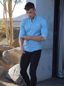 Torino Shirt - Blue 7 Torino Shirt - Blue -Blakely Clothing Store 1979TorinoBlue4