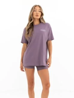 Curved Active Studios Oversized T-Shirt - Grape -Blakely Clothing Store 197CPLUM03D