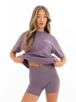 Curved Active Studios Oversized T-Shirt - Grape -Blakely Clothing Store 197CPLUM04D