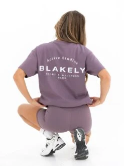 Curved Active Studios Oversized T-Shirt - Grape -Blakely Clothing Store 197CPLUM05D