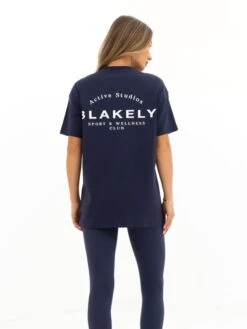 Curved Active Studios Oversized T-Shirt - True Navy -Blakely Clothing Store 197CTRUENAVY04D
