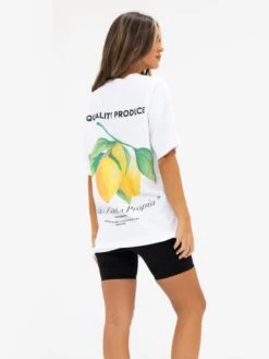 Lia Lemon Oversized T-Shirt - White 10 Lia Lemon Oversized T-Shirt - White -Blakely Clothing Store 1999LEMOND 3