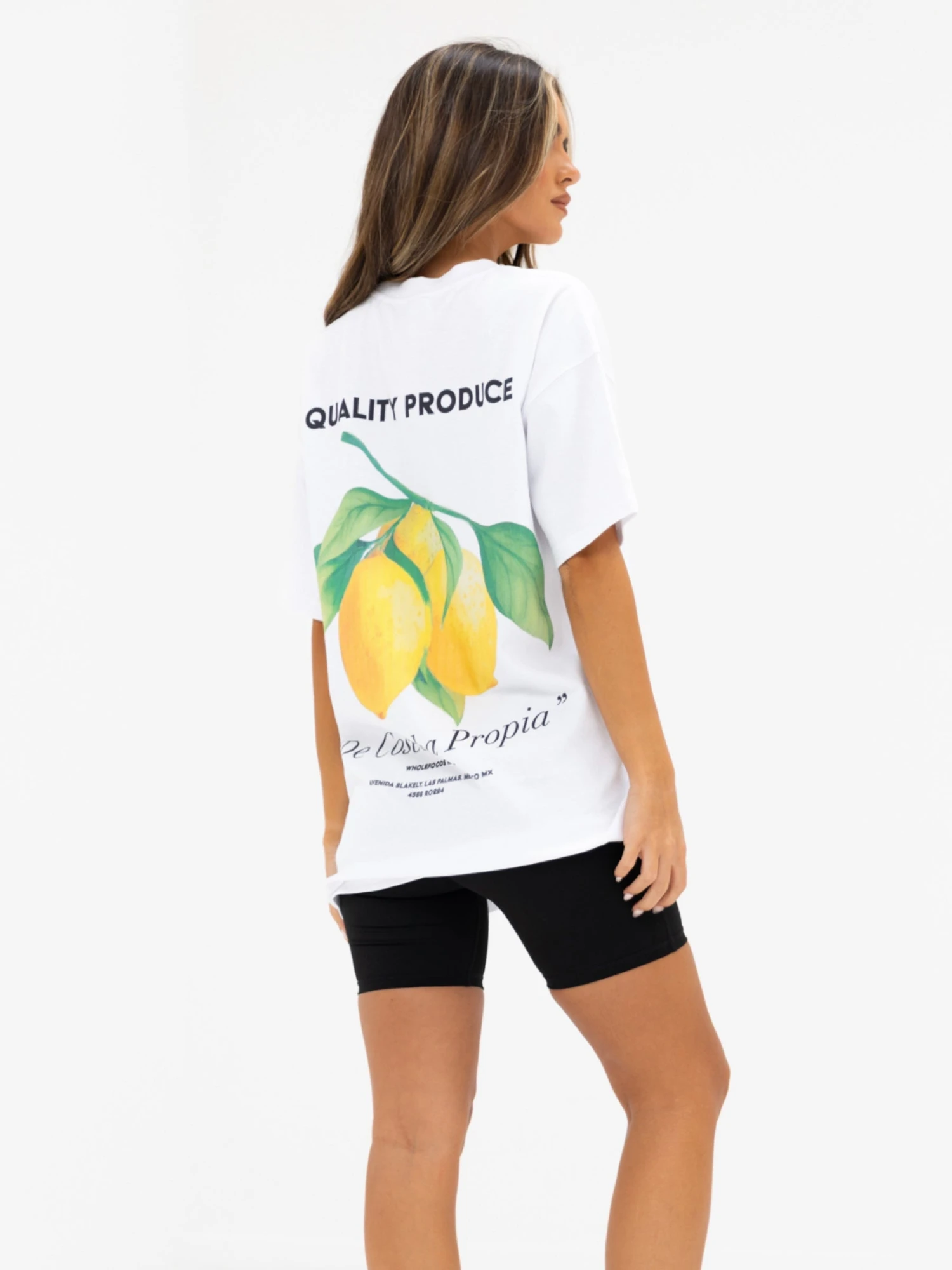Lia Lemon Oversized T-Shirt - White 5 Lia Lemon Oversized T-Shirt - White - Image 5