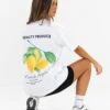 Lia Lemon Oversized T-Shirt - White -Blakely Clothing Store 1999LEMONLEADD