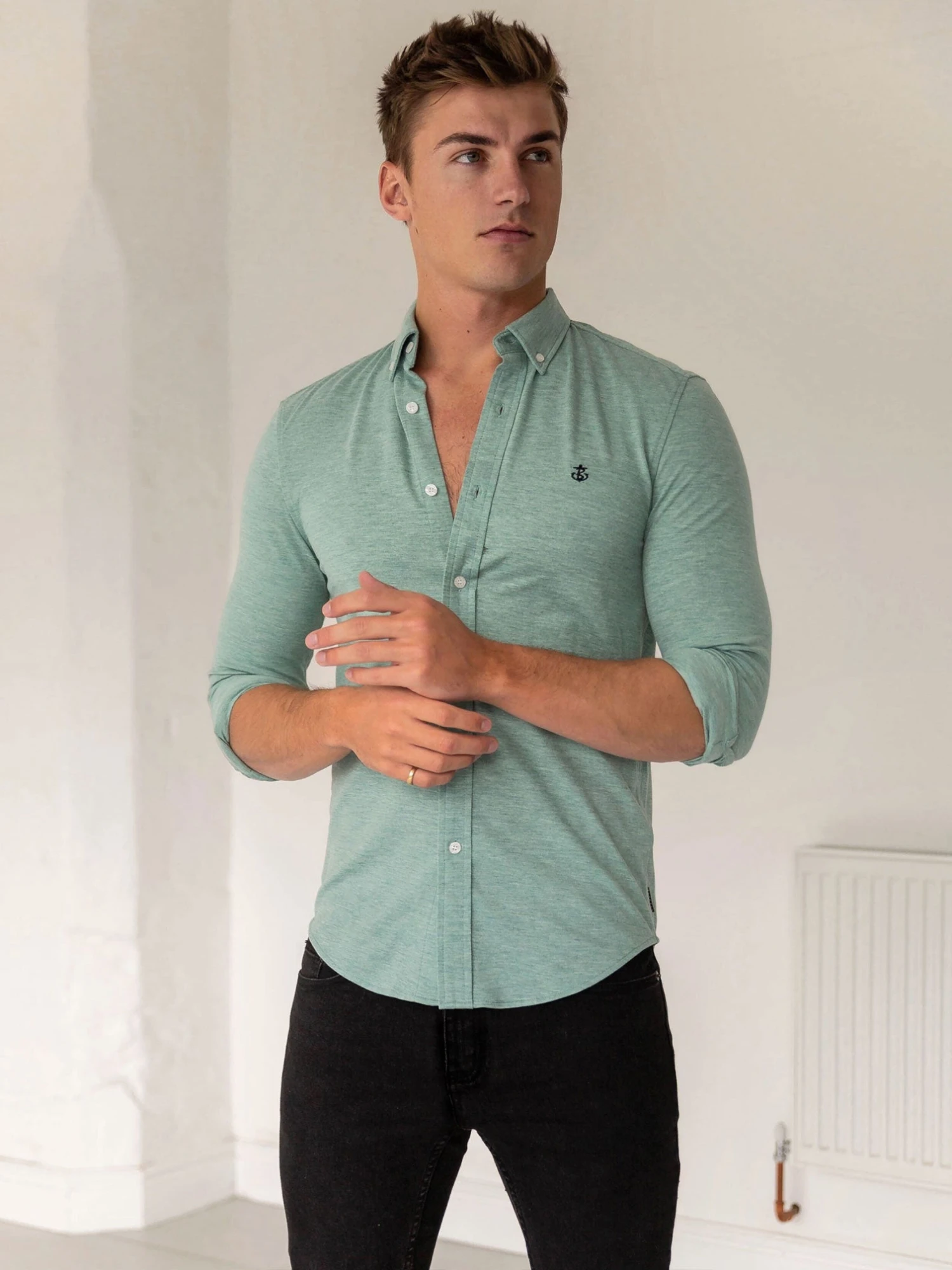 Arlo Soft Stretch Shirt - Green 5 Arlo Soft Stretch Shirt - Green - Image 5