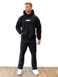Kobe Italic Relaxed Hoodie - Black -Blakely Clothing Store 2011BIBLACKHOOD02D febf659b 71a4 4c46 afb4 a85cfc0f921e