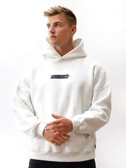 Kobe Italic Relaxed Hoodie - Marl White 7 Kobe Italic Relaxed Hoodie - Marl White -Blakely Clothing Store 2011BIMARLHOOD04D