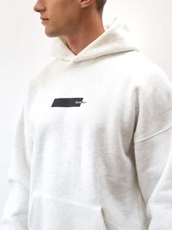 Kobe Italic Relaxed Hoodie - Marl White 10 Kobe Italic Relaxed Hoodie - Marl White -Blakely Clothing Store 2011BIMARLHOOD06D