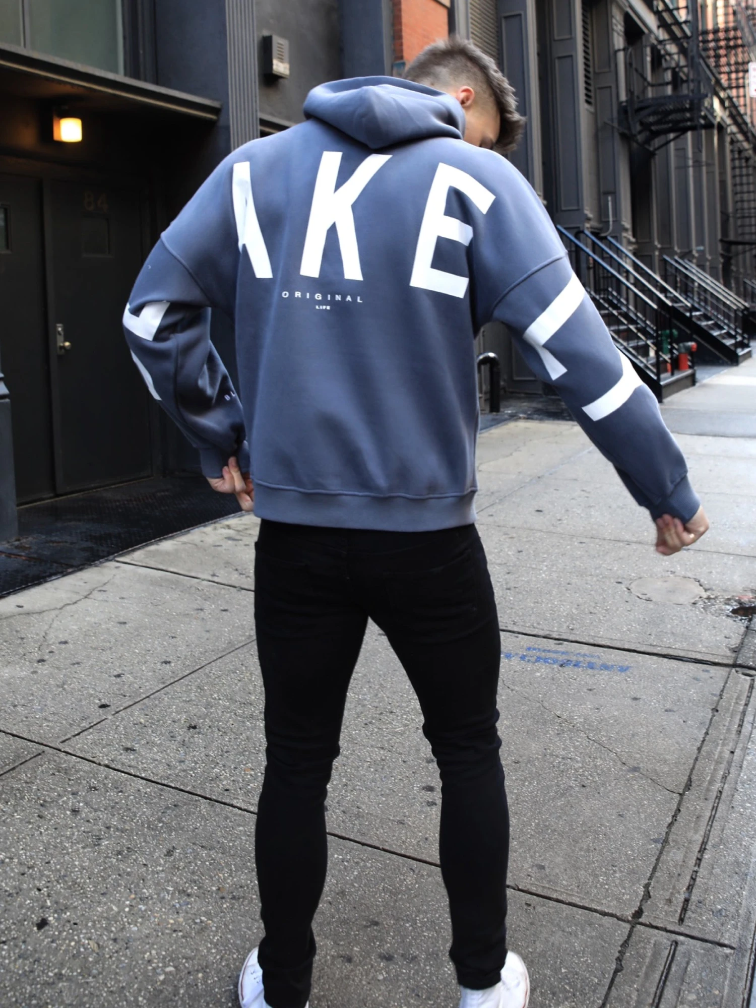 Idris Oversized Hoodie - Blue 5 Idris Oversized Hoodie - Blue - Image 5