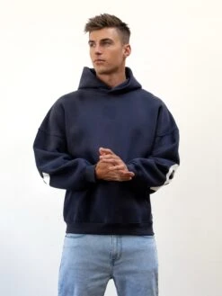 Idris Oversized Hoodie - True Navy 11 Idris Oversized Hoodie - True Navy -Blakely Clothing Store 2011MNAVY03D