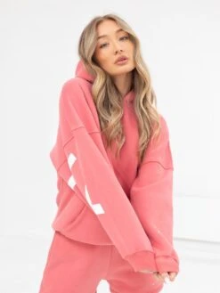 Isabel Oversized Hoodie - Sunrise Coral -Blakely Clothing Store 2011WCoral 05D