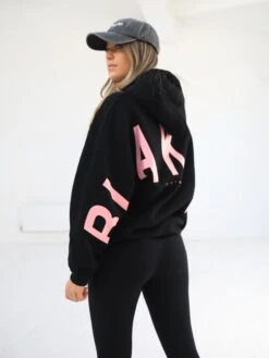 Members Isabel Oversized Hoodie - Black & Pink -Blakely Clothing Store 2011WMBlackA 02D
