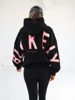 Members Isabel Oversized Hoodie - Black & Pink -Blakely Clothing Store 2011WMBlackA 03D