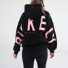 Members Isabel Oversized Hoodie - Black & Pink -Blakely Clothing Store 2011WMBlackA 08D