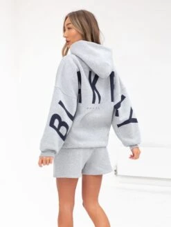 Isabel Oversized Hoodie - Marl Grey -Blakely Clothing Store 2011WMarlgrey 02D