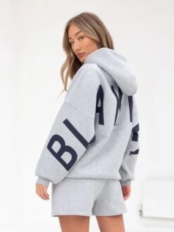 Isabel Oversized Hoodie - Marl Grey -Blakely Clothing Store 2011WMarlgrey 03D