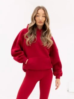 Isabel Oversized Hoodie - Cherry Red 7 Isabel Oversized Hoodie - Cherry Red -Blakely Clothing Store 2012GRED02D
