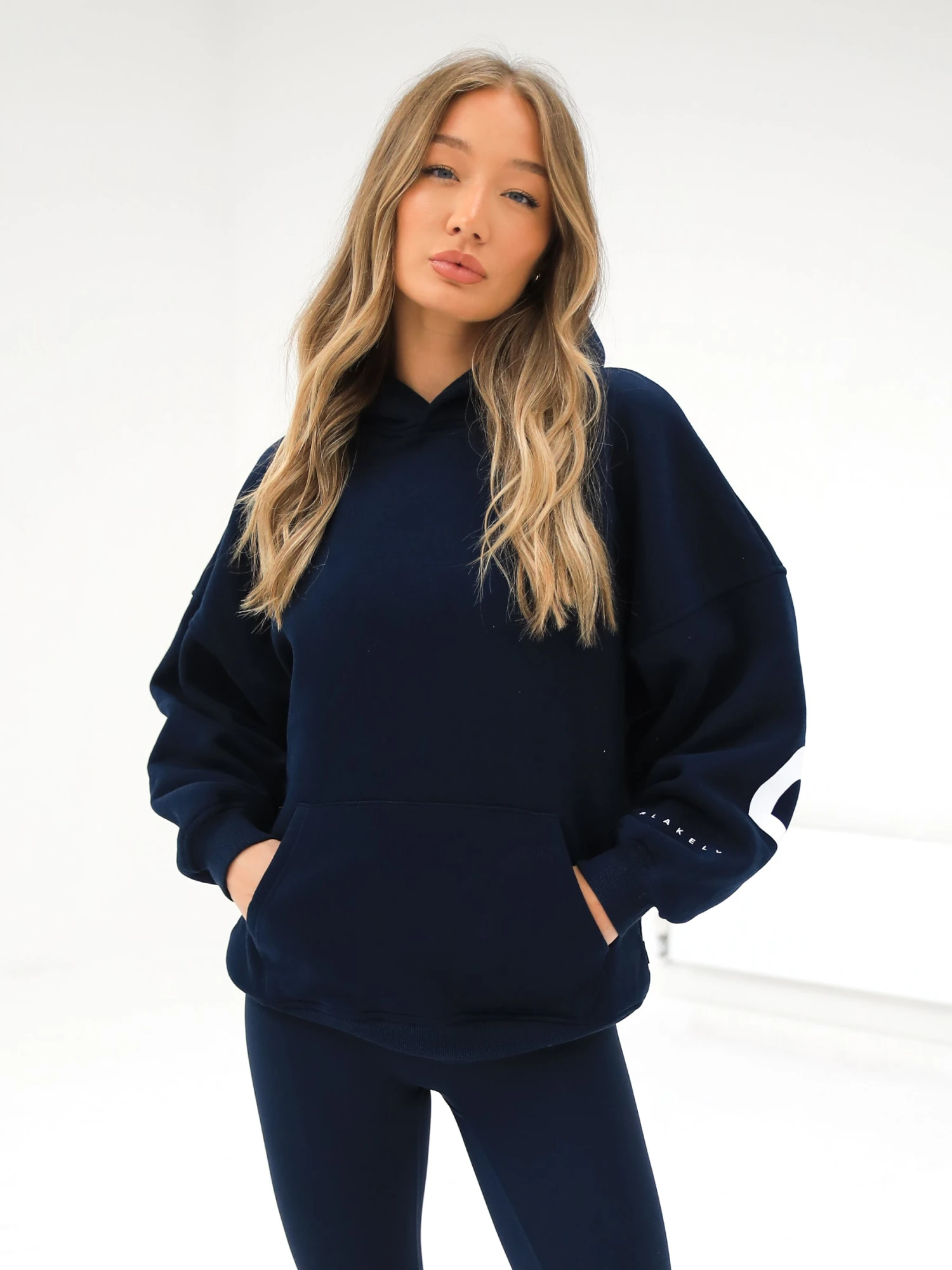 Isabel Oversized Hoodie - Navy Blue 3 Isabel Oversized Hoodie - Navy Blue - Image 3