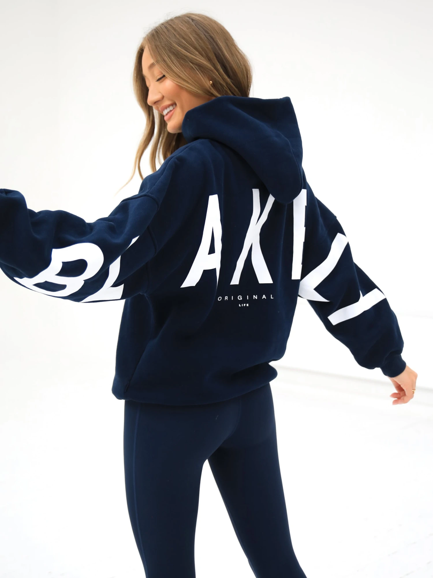 Isabel Oversized Hoodie - Navy Blue 6 Isabel Oversized Hoodie - Navy Blue - Image 6