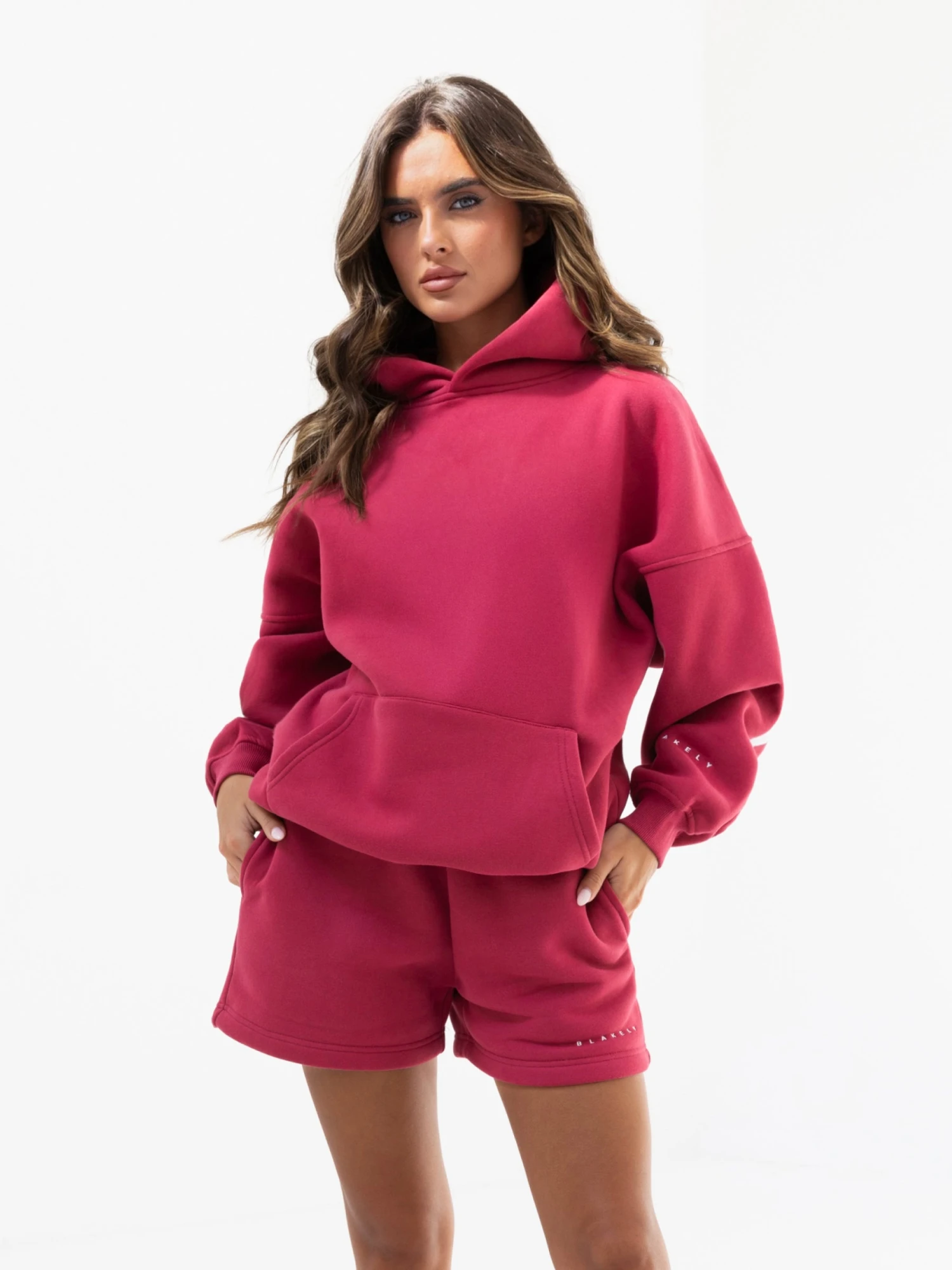 Isabel Oversized Hoodie - Deep Pink 2 Isabel Oversized Hoodie - Deep Pink - Image 2