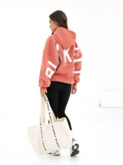 Isabel Oversized Hoodie - Burnt Coral -Blakely Clothing Store 2012WBURNTCORAL03D