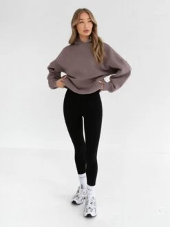 Isabel Oversized Hoodie - Pink Taupe -Blakely Clothing Store 2012WPinkTaupe 01D