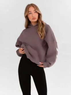 Isabel Oversized Hoodie - Pink Taupe -Blakely Clothing Store 2012WPinkTaupe 05D