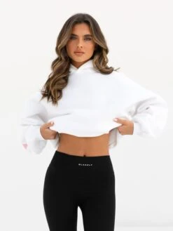 Isabel Oversized Hoodie - White & Pink -Blakely Clothing Store 2012WWHITE03D