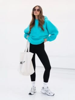 Isabel Oversized Hoodie - Aqua -Blakely Clothing Store 2012XAQUA02D
