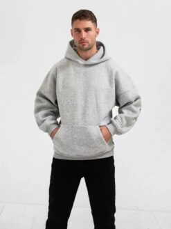 Outline Idris Oversized Hoodie - Marl Grey 11 Outline Idris Oversized Hoodie - Marl Grey -Blakely Clothing Store 20130MARLGREY 02D