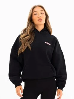 Cloud Print Oversized Hoodie - Black -Blakely Clothing Store 2015 1BLACK02D