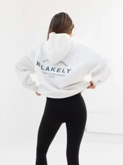 Active Studios Oversized Hoodie - Marl White & Slate Blue -Blakely Clothing Store 2015CMARLW SLATED 4