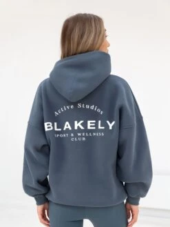 Active Studios Oversized Hoodie - Slate Blue -Blakely Clothing Store 2015SSlateblue 05D